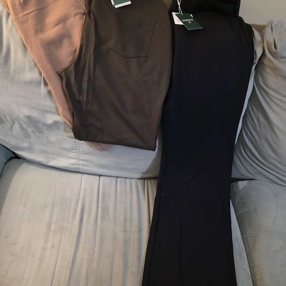 NWT HALARA Black and Brown Straight Leg Pants